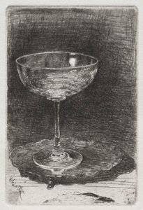 O copo de vinho, 1858. de James Abbott McNeill Whistler