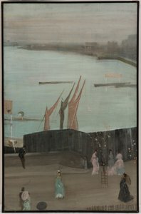 Variações em cor-de-rosa e cinzento: Chelsea de James Abbott McNeill Whistler
