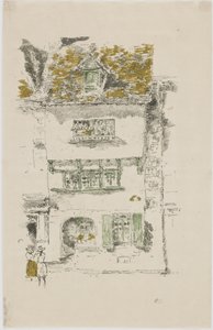 Casa Amarela, Lannion, 1893 (litografia sobre papel) de James Abbott McNeill Whistler