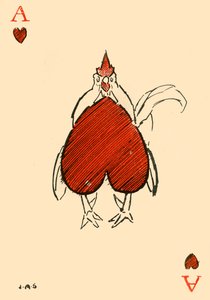 O corpulento Chanticleer, do ás de copas, 1910. de James Affieck Shepherd