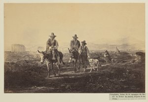 Poingdestre, cena da Campagna Romana. O regresso do trabalho, segundo o quadro de James Anderson