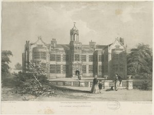 Ingestre Hall: litografia, nd [c 1844] de James Astbury Hammersley