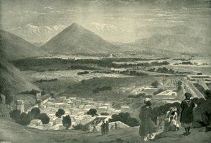 O Hissar de Bala e a cidade de Cabul da parte superior da cidadela, c1842, 1901.