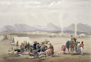 A cidade de Candahar, de &39;Sketches in Afghaunistan&39;, gravada por Charles Haghe (1810-1888) e Louis Haghe (1806-85), publicada por Henry Graves, 1842