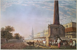 Edifícios dos escritores, Calcutá, gravado por Robert Havell, bar. 1824 de James Baillie after Fraser