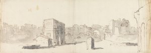 Roma, vista do Arco de Constantino e de outras ruínas de James Barry