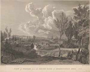 Vista de Oxford do Lado Sul da Colina de Heddington de James Basire