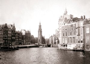Canal, Amsterdã, 1898. de James Batkin