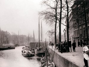 Barcos de canal, Roterdã, 1898. de James Batkin