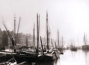 Barcos de canal, Roterdã, 1898. de James Batkin