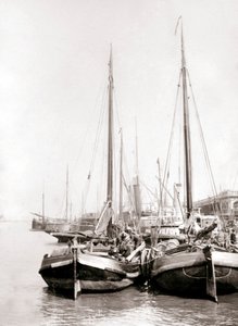Barcos de canal, Roterdã, 1898. de James Batkin