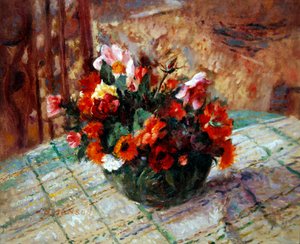 Flores de verão (óleo sobre tela)