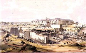 Edifício da Stationary Engine House, Camden Town, 28 de Abril de 1837, gravada pelo artista