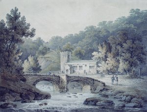 Igreja e ponte, Hubberholme, Yorkshire