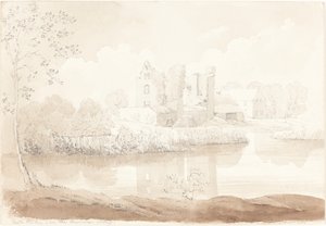 Castelo Rheban no rio Barrow, Athy.