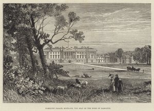 Hamilton Palace, na Escócia, o assento do duque de Hamilton