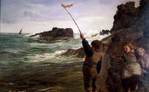 "Caught by the Tide" (Apanhado pela Maré), 1869