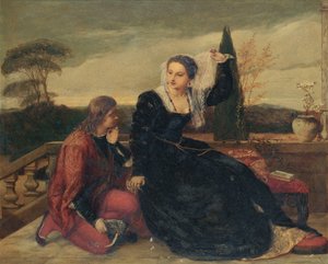 Olivia e Viola (óleo no painel) de James Clarke Hook