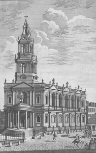 Igreja de St Marys na Strand, Londres, meados do século XVIII de James Cole