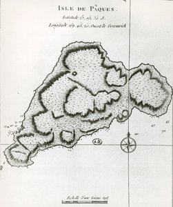 Ilha de Páscoa, do Atlas de Viagens de James Cook