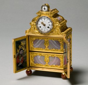 Armário miniatura com relógio, c.1770-75 de James Cox