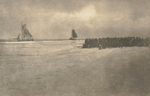 Trabalho de câmera: Em uma costa holandesa, 1904.