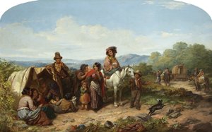 A ruptura do acampamento (óleo sobre tela)