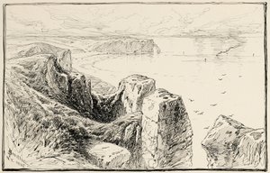 Penhascos da Normandia, perto de Etretat