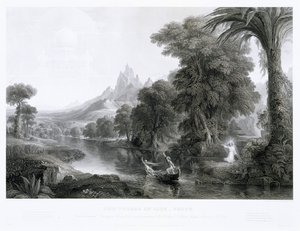 A Viagem da Vida - Juventude, c. 1855 (gravura) de James David Smillie