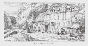 Local de nascimento de Bunyan (gravura) de James Dawson Watson