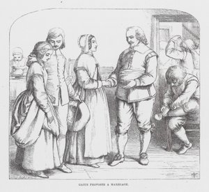 Gaio propõe um casamento (gravura) de James Dawson Watson