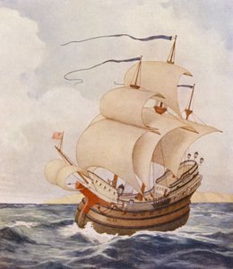 O Mercador de Veneza de Shakespeare: A Argosia de António (litografia a cores) de James Dromgole Linton