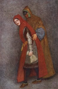 O Mercador de Veneza de Shakespeare: Lorenzo e Jessica (litografia a cores) de James Dromgole Linton