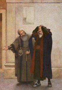 O Mercador de Veneza de Shakespeare: Shylock e Tubal (litografia a cores) de James Dromgole Linton