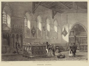 Igreja Cobham (gravura) de James Duffield Harding