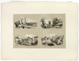 Frejus, Beaucaire, Chateau, de Seleções Pitorescas de James Duffield Harding