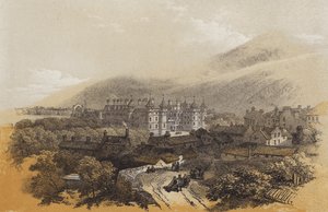Palácio de Holyrood (chromolitho) de James Duffield Harding