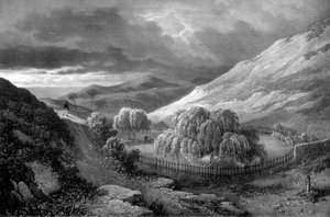 Túmulo de Napoleão Bonapartes, ilha de Santa Helena, 1824.