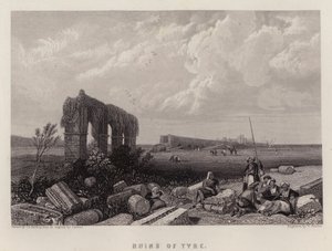 Ruínas de Pneu (cor litho) de James Duffield Harding
