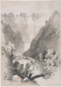 Esboços em casa e no exterior: Falls of Terni, 1830. de James Duffield Harding
