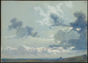 Estudo do céu com horizonte (reto) de James Duffield Harding
