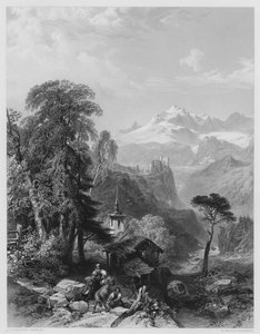 Val St Nicola, Suíça (gravura) de James Duffield Harding