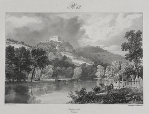 Viagens pitorescas e românticas pela antiga França. Auvérnia: Château Neuf de James Duffield Harding