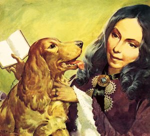 Elizabeth Barrett Browning e o seu cocker spaniel Flush