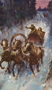 Sleigh Ride (guache sobre papel) de James Edwin McConnell