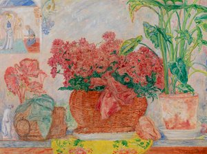 Azaleas, c.1920-30 (óleo sobre tela) de James Ensor