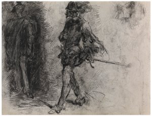 Dom Quixote (dito em papel) de James Ensor