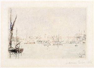 Vista do porto de Ostende de James Ensor