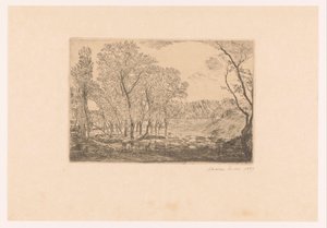 Paisagem com choupos à beira-mar
La mare aux peupliers de James Ensor