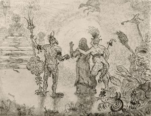 Les diables Dzitts et Hihanox conduisant le Christ aux enfers - Os diabos Dzitts e Hihanox levam Cristo ao inferno